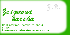 zsigmond macska business card